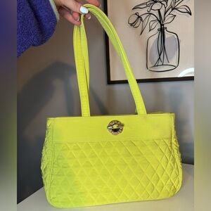 Vera Bradley Apple Green Quilted Tote Bag/Shoulder Bag